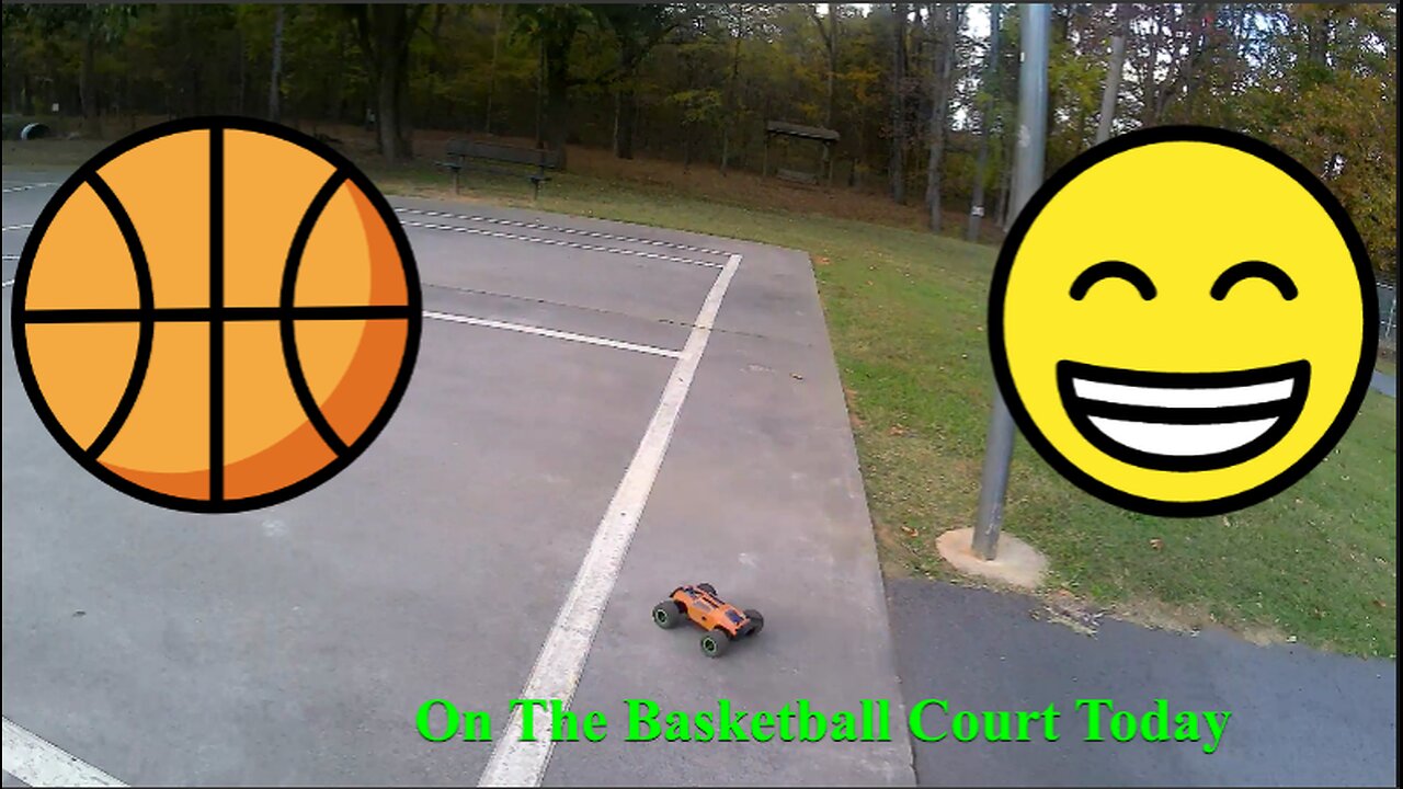 RC Speed Demon On Basketball Court At The Park Again