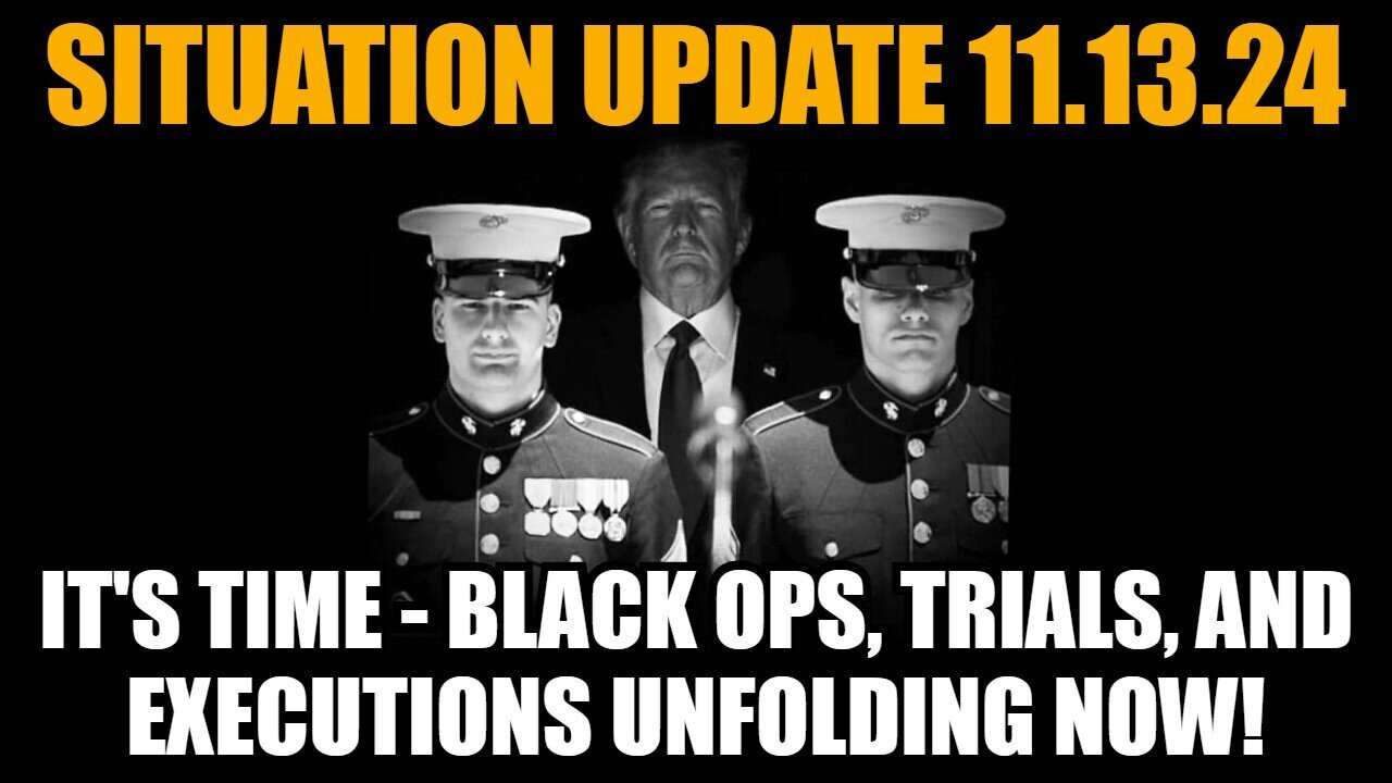 Situation Update 11/13/24: It's Time - Black Ops, Trials, and Executions Unfolding Now!