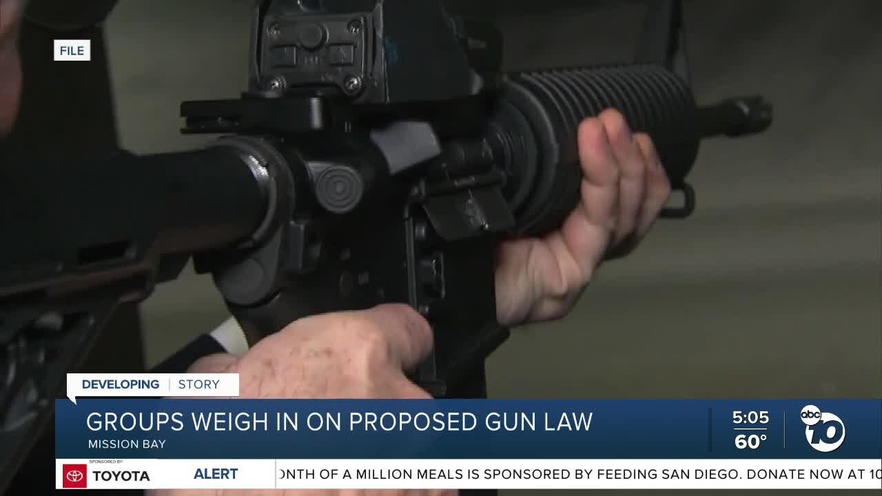 Groups weigh in on Newsom's proposed gun law