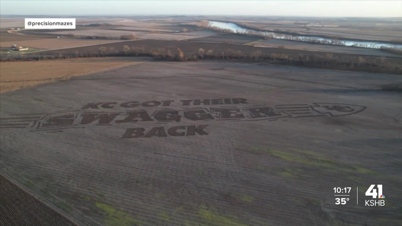 Chiefs fan, business owner pays tribute to his favorite NFL team through crop art