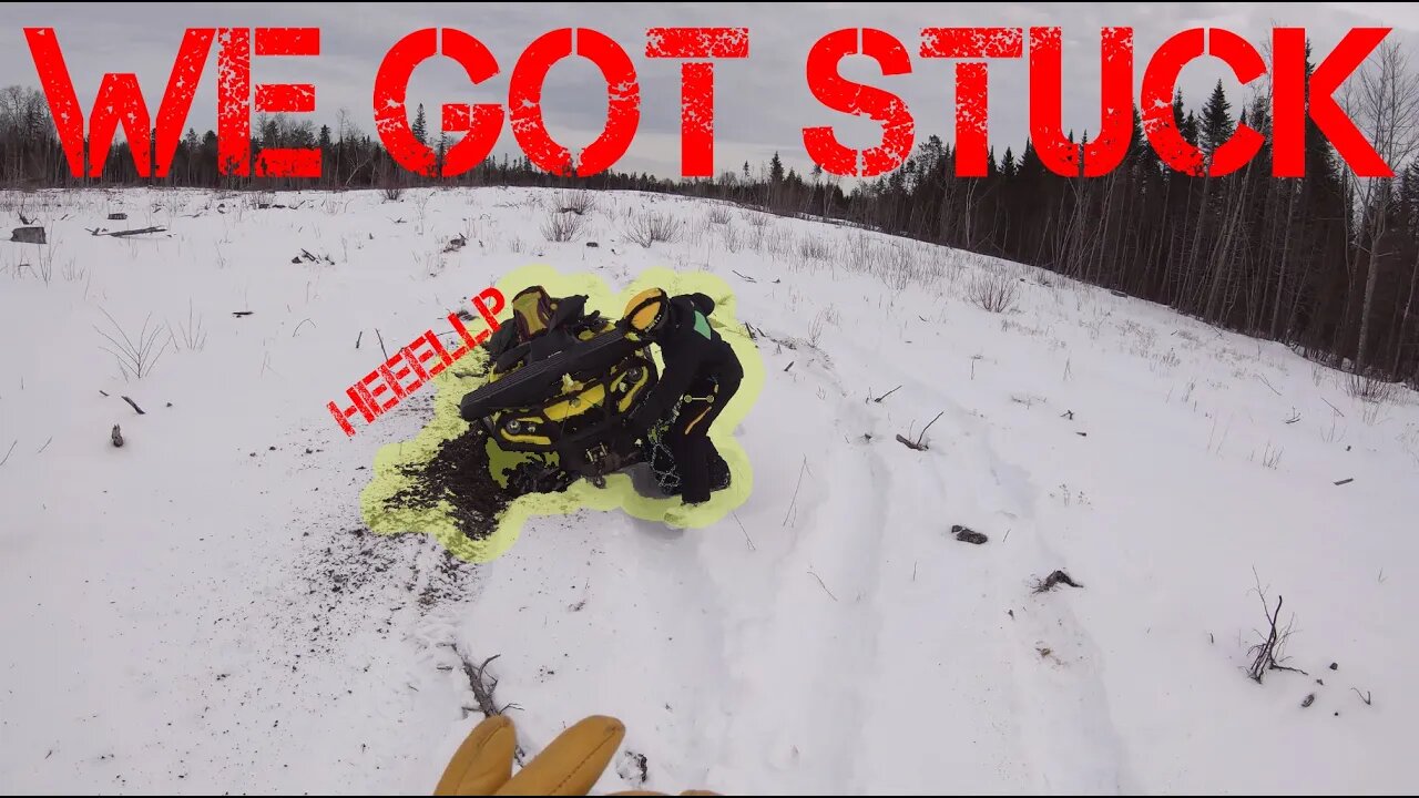 We Got Stuck in deep snow - Winter rip Can-am Outlander 850