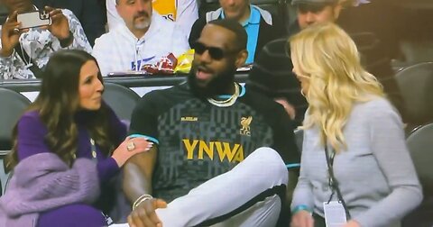 LeBron James gets caught RED HANDED courtside!