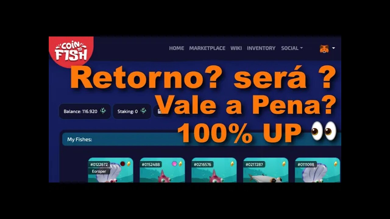 Coin to To Fish - CTFT Moeda Renascendo das cinzas 100% valorização