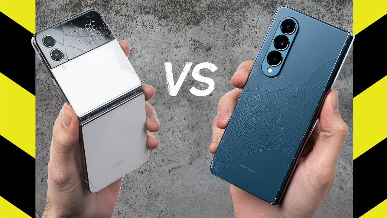 Samsung Galaxy Z Flip 4 vs. Samsung Galaxy Fold 4 Drop Test!