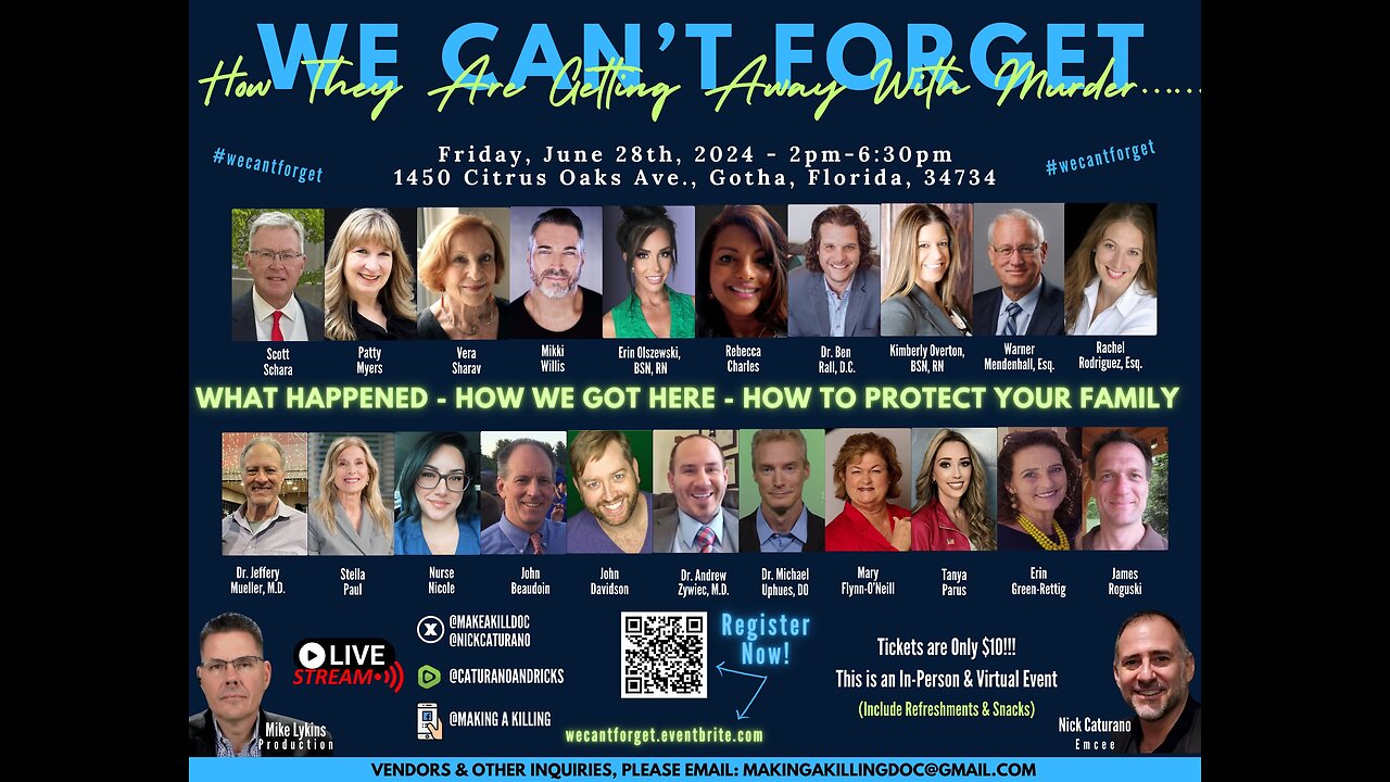 Re-mastered CHD Video of 6/28 "We Can't Forget: Hospital Protocols, Past, Present & Future" Event