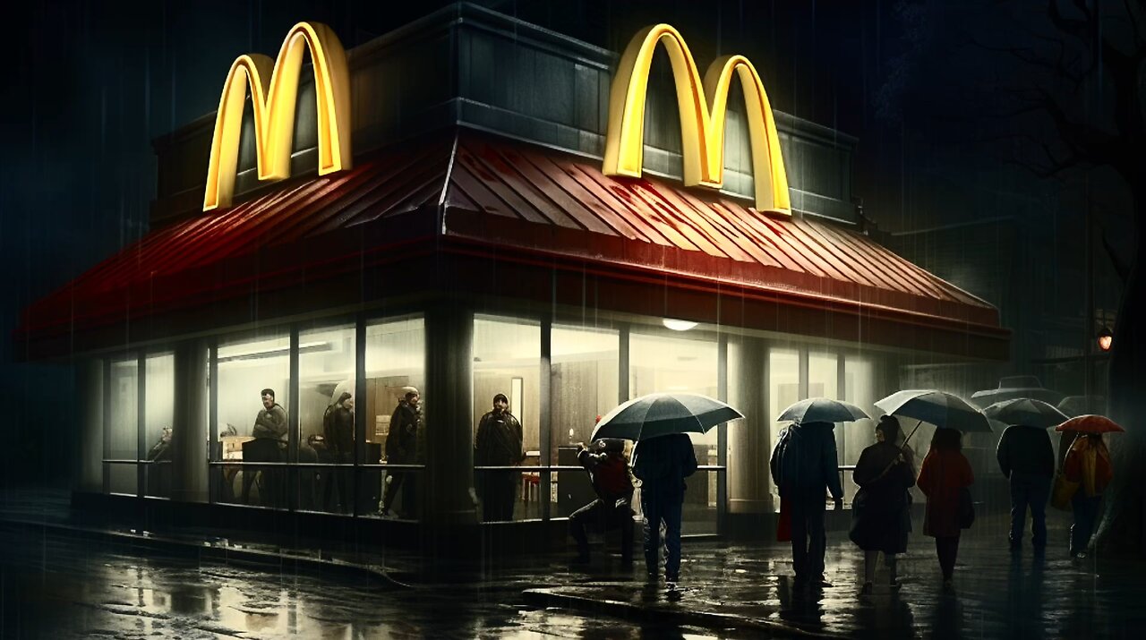 McDonald’s at night while it’s Raining 🌧️ | Relax ☺️