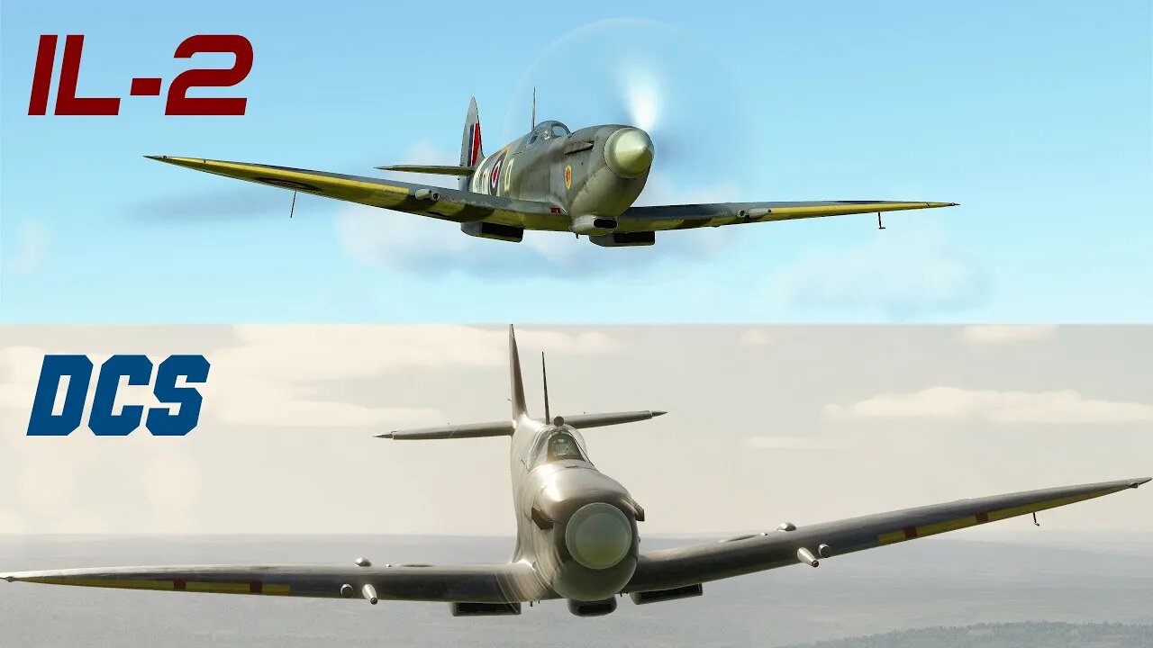 IL-2 and DCS - Normandy sightseeing (Spitfire Mk IX)