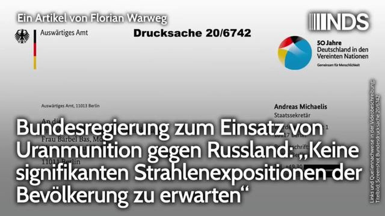 Bundesregierung zu Uranmunition-Einsatz gegen Russland