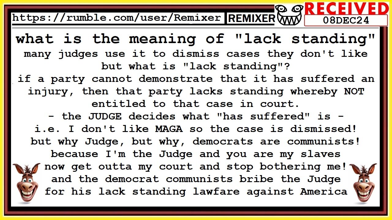 what is the meaning of "lack standing"