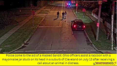 Police come to the aid of a masked bandit: Ohio officers assist a raccoon with a mayonnaise