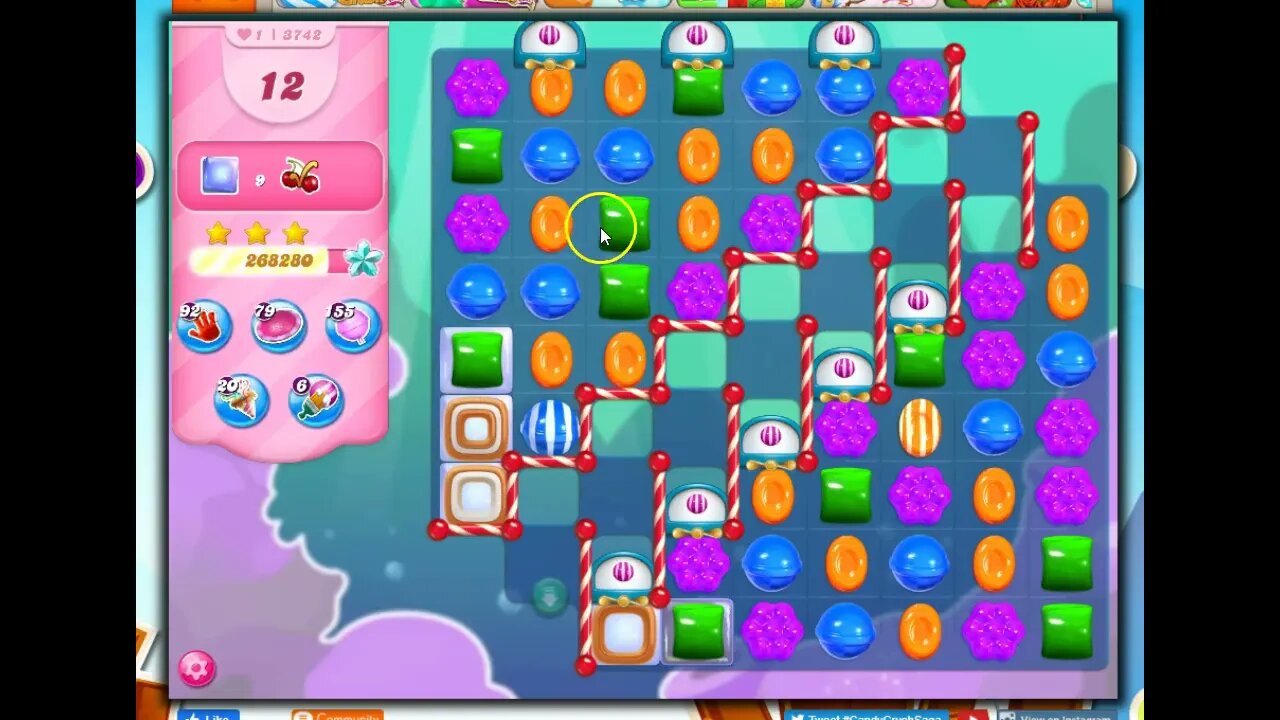 Candy Crush Level 3742 Talkthrough, 34 Moves 0 Boosters