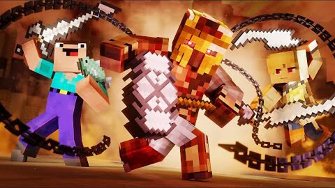 Desert Arena- SURVIVAL (Minecraft Fight Animation)
