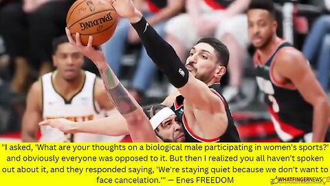 I asked, 'What are your thoughts on a biological male participating in women's sports?'