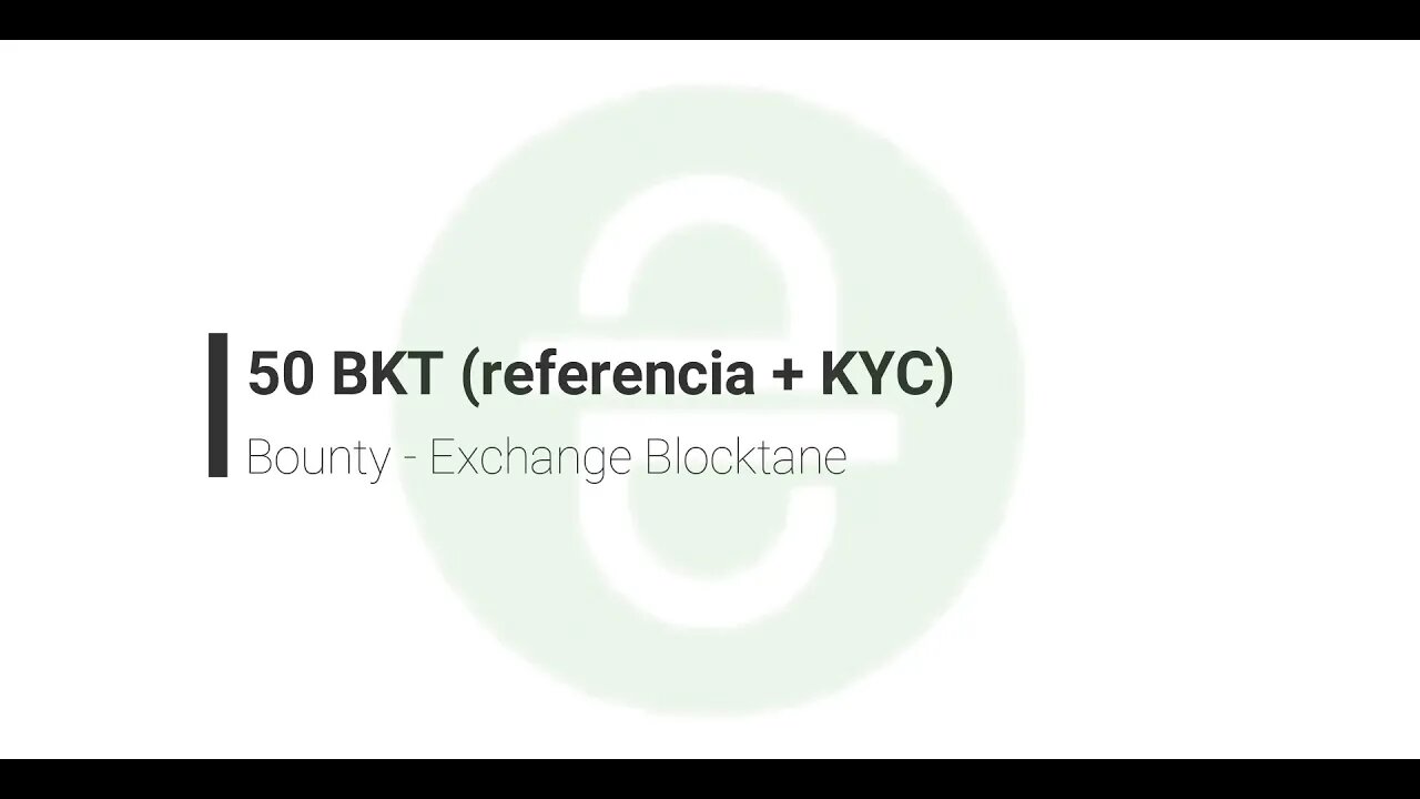 Airdrop - Bounty - Exchange BlockTane - 50 BKT no Kyc e referencia.