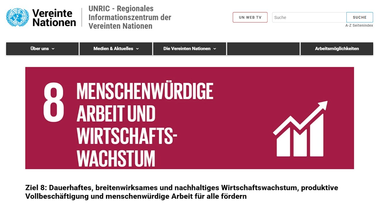 Ziel 8: Dauerh. Wirtschaftswachstum, Vollbeschäftigung? Wahre Agenda: Ausbeudung d. Konzerne…