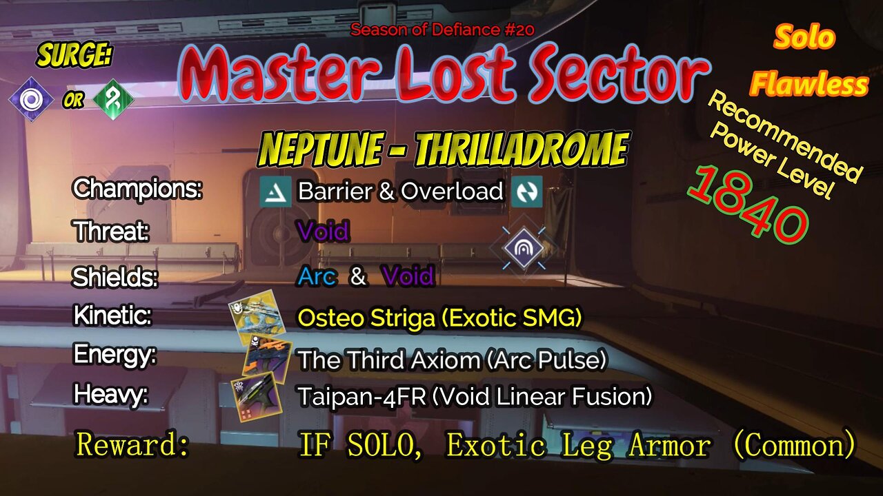 Destiny 2 Master Lost Sector: Neptune - Hydroponics Delta on my Solar Titan 5-17-23