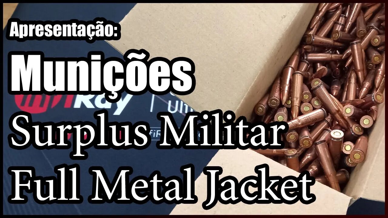 Munições SURPLUS Militar M193, M80 e Type56