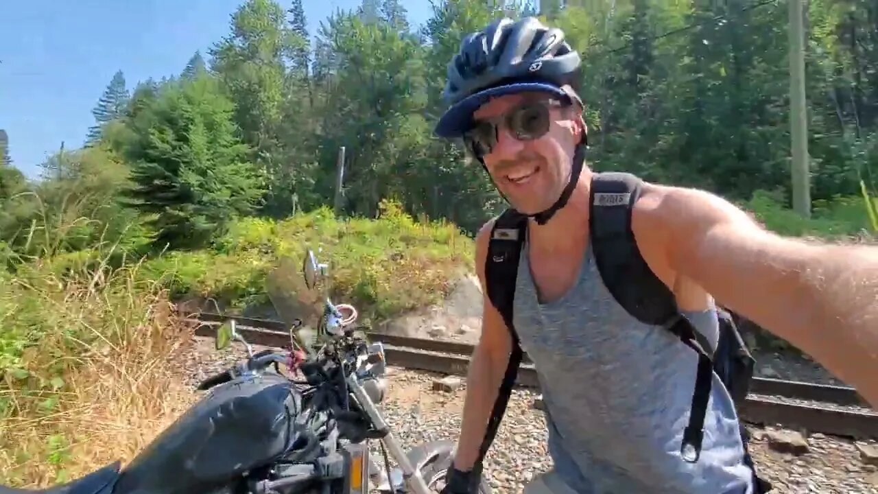 Railroad Motorcycle to Red Sands Beach, Nelson BC