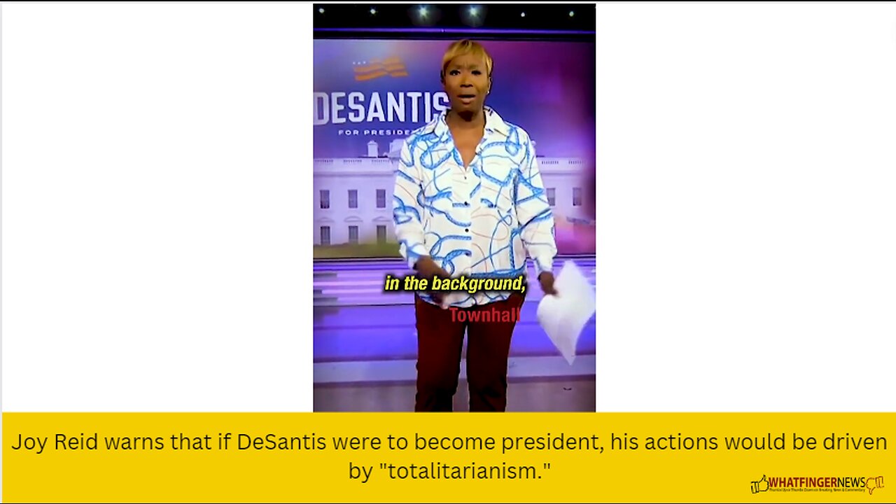 Joy Reid warns that if DeSantis were to become president, his actions would be driven