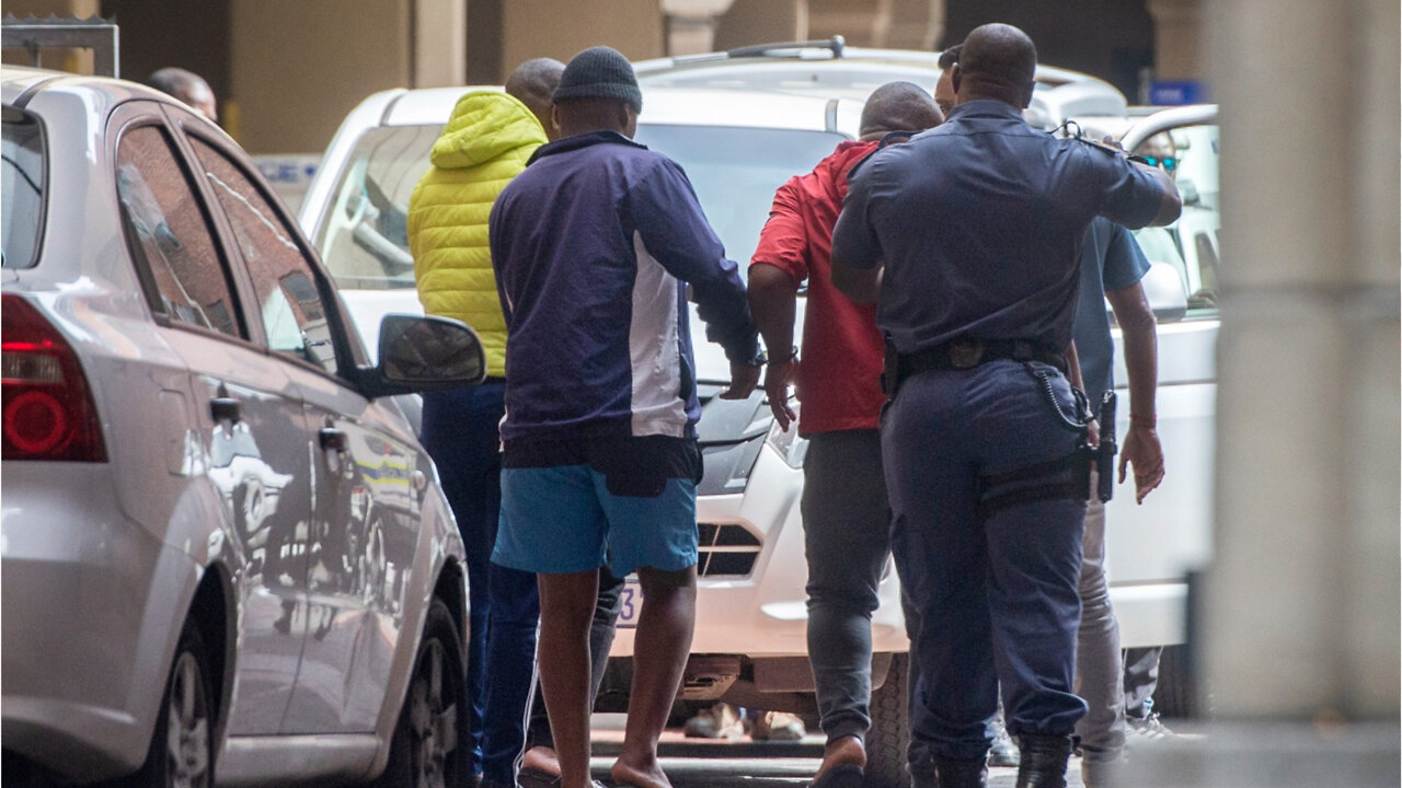 Watch: Three men believed to be AKA murder suspects escorted by at Cape Town Central Police Station