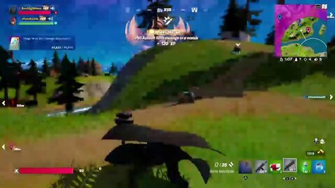 Just chilling and trying to get a victory royal in Fortnite