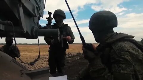 Combat work of MLRS Grad calculations during a special military operation