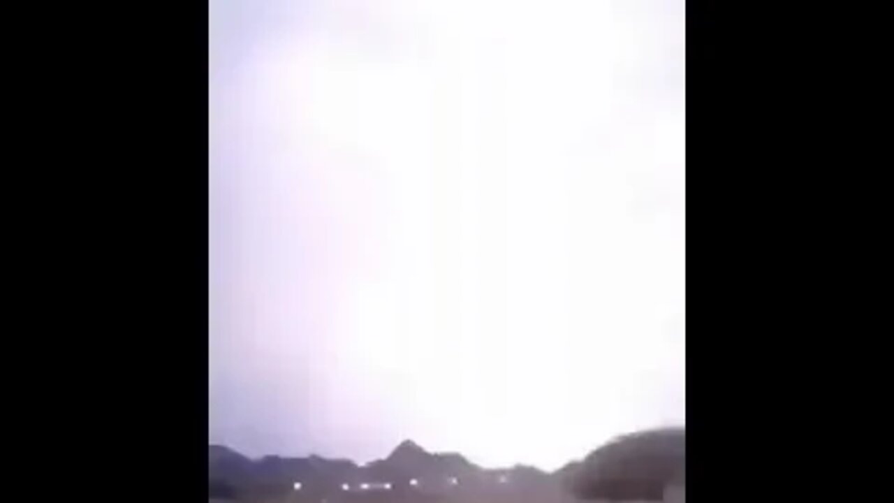 Totally not natural lightning strikes show, taken Few days ago in Medina, Saudi Arabia