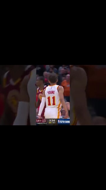 Trae Young's LOGO three SILENCES the Cavs crowd!😳#shorts