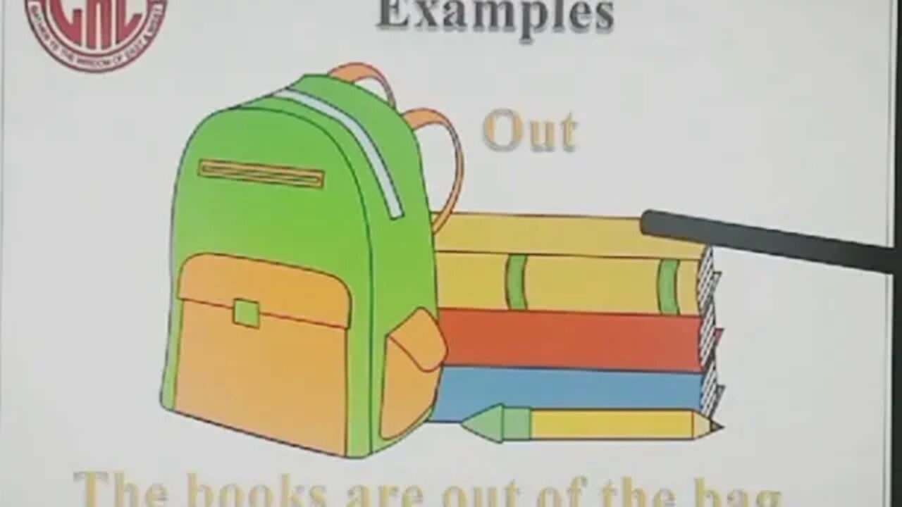 Nursery English prepositons part 1 in,on,out