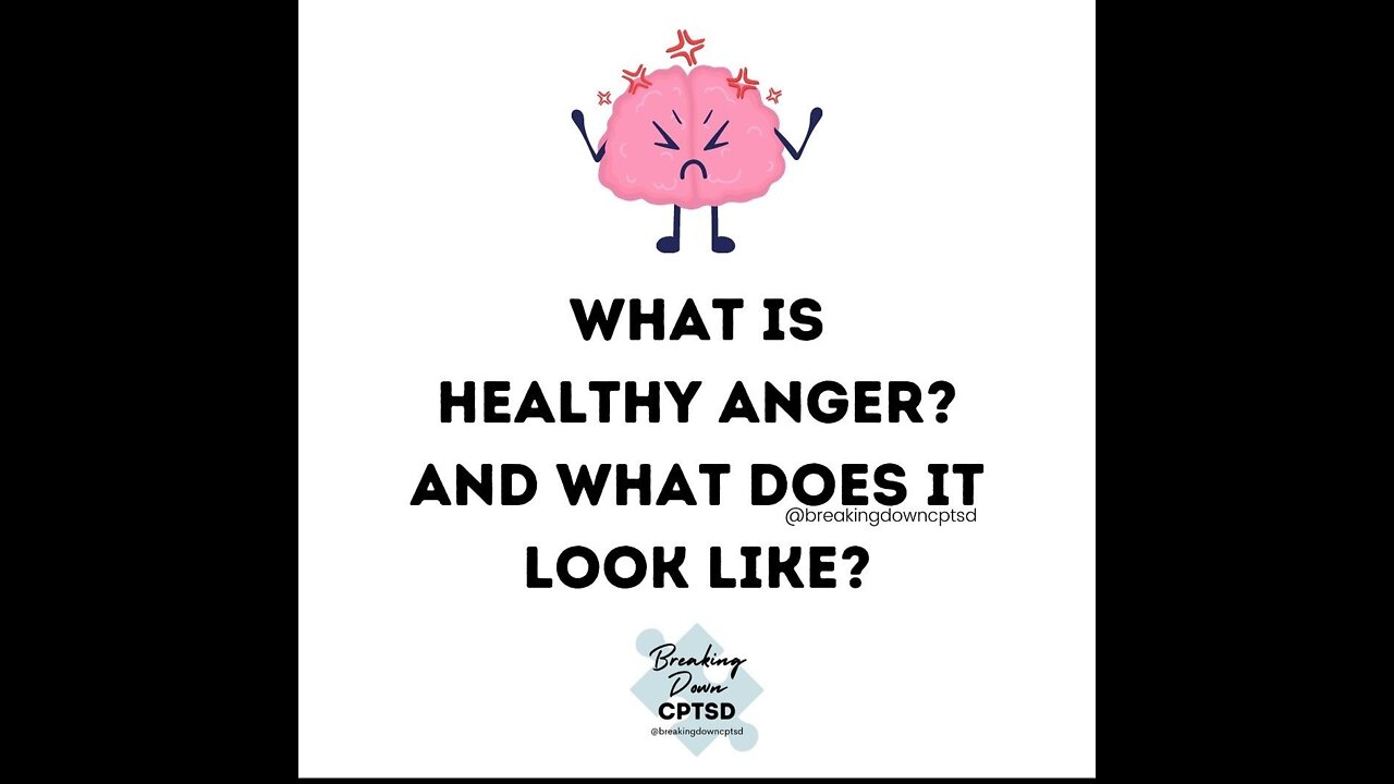 What is HEALTHY ANGER? What does it look like ?