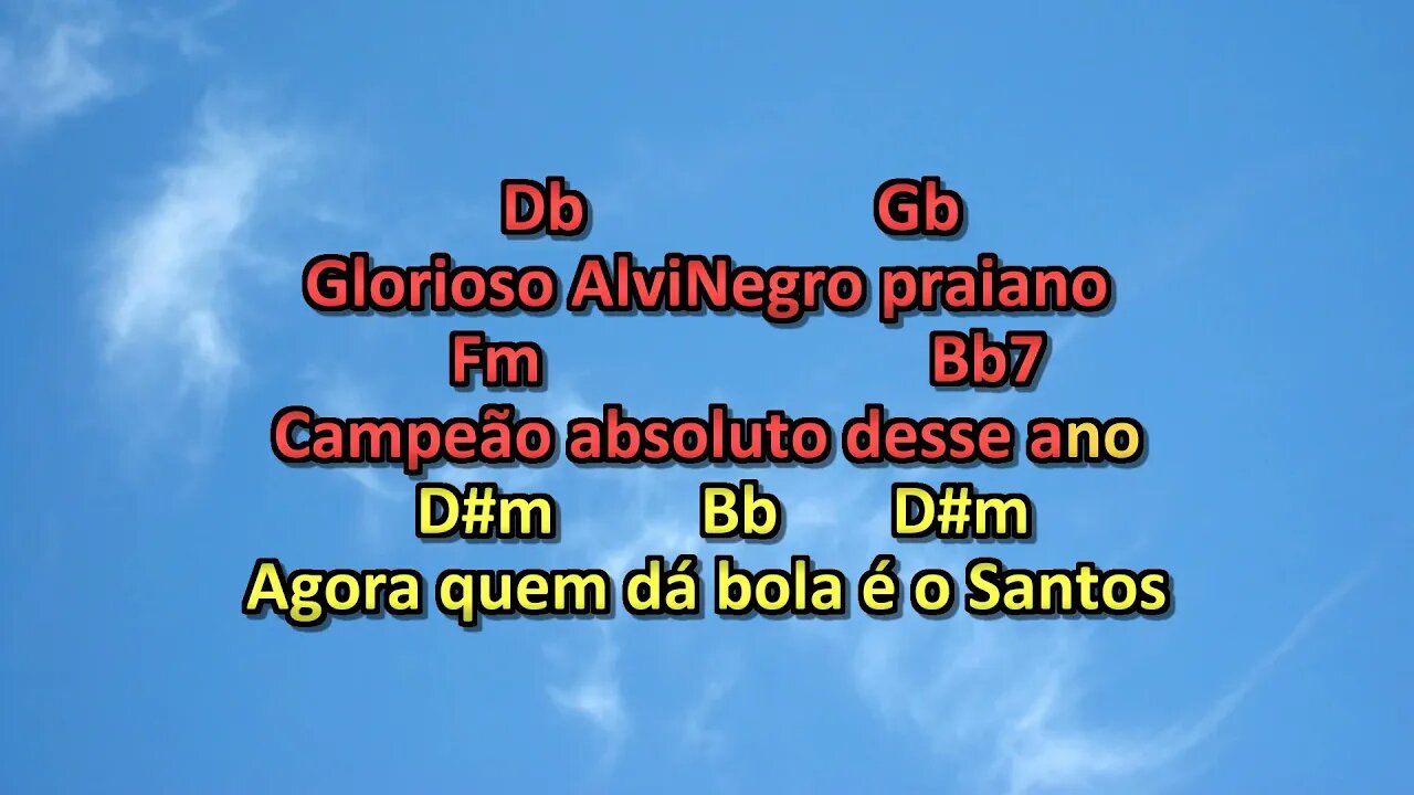 hino do santos karaoke playback instrumental solado