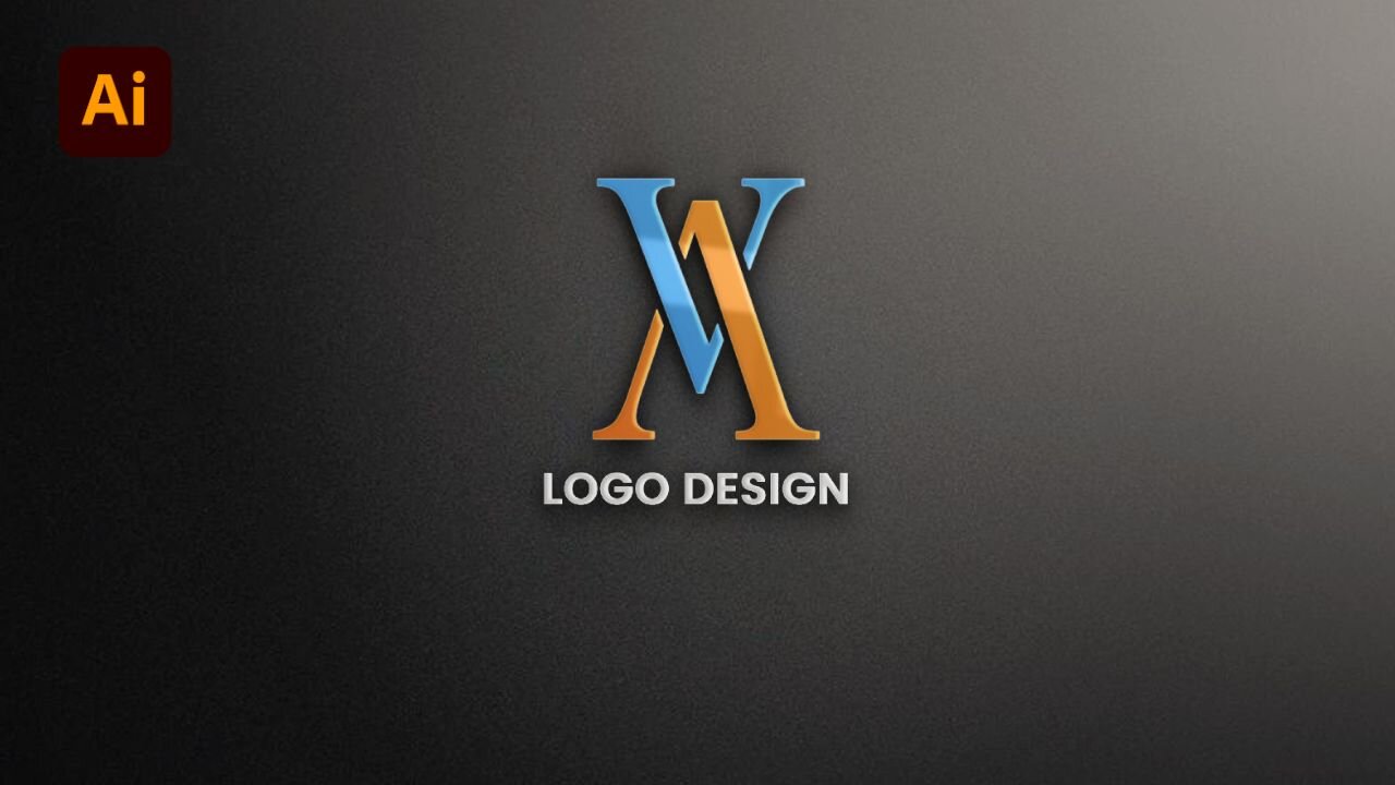 AV logo design in illustrator tutorial | Logo design in illustrator for beginners | Team Graphics