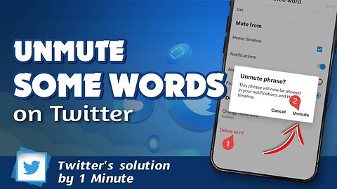 How to unmute words on Twitter