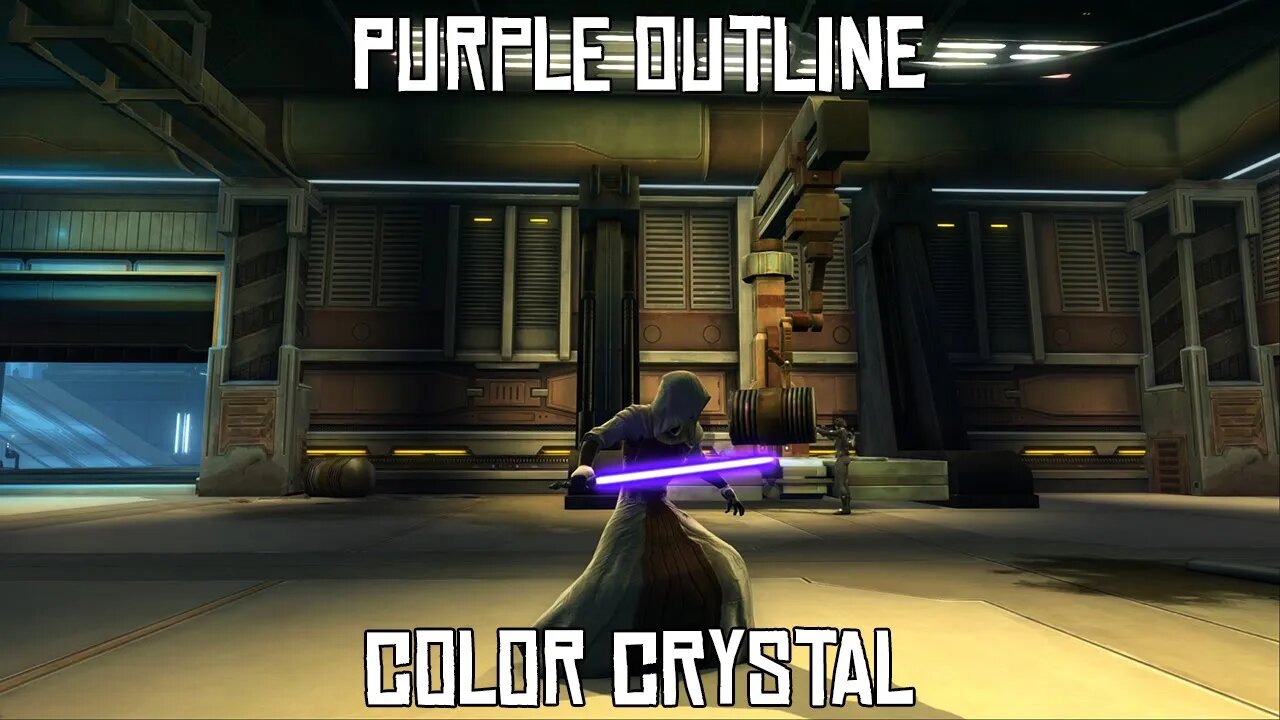 Star Wars the Old Republic | Purple Outline Color Crystal | Bloom Enabled | Highest Detail Settings