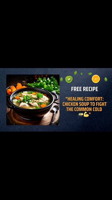 "Healing Comfort: Chicken Soup to Fight the Common Cold 🍲💪"