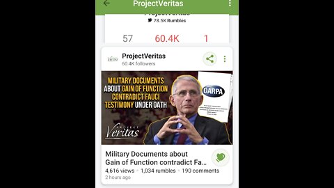 PROJECT VERITAS HAS PROOF THAT FRAUD FAUCI LIED UNDER OATH&GUESS Y THEY R REALLY JABBING CHILDREN