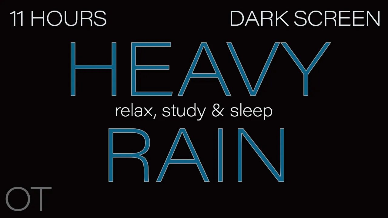 HEAVY RAIN Sounds for Sleeping| Relaxing| Studying| BLACK SCREEN| Dark Screen| Rainstorm 10 HOURS