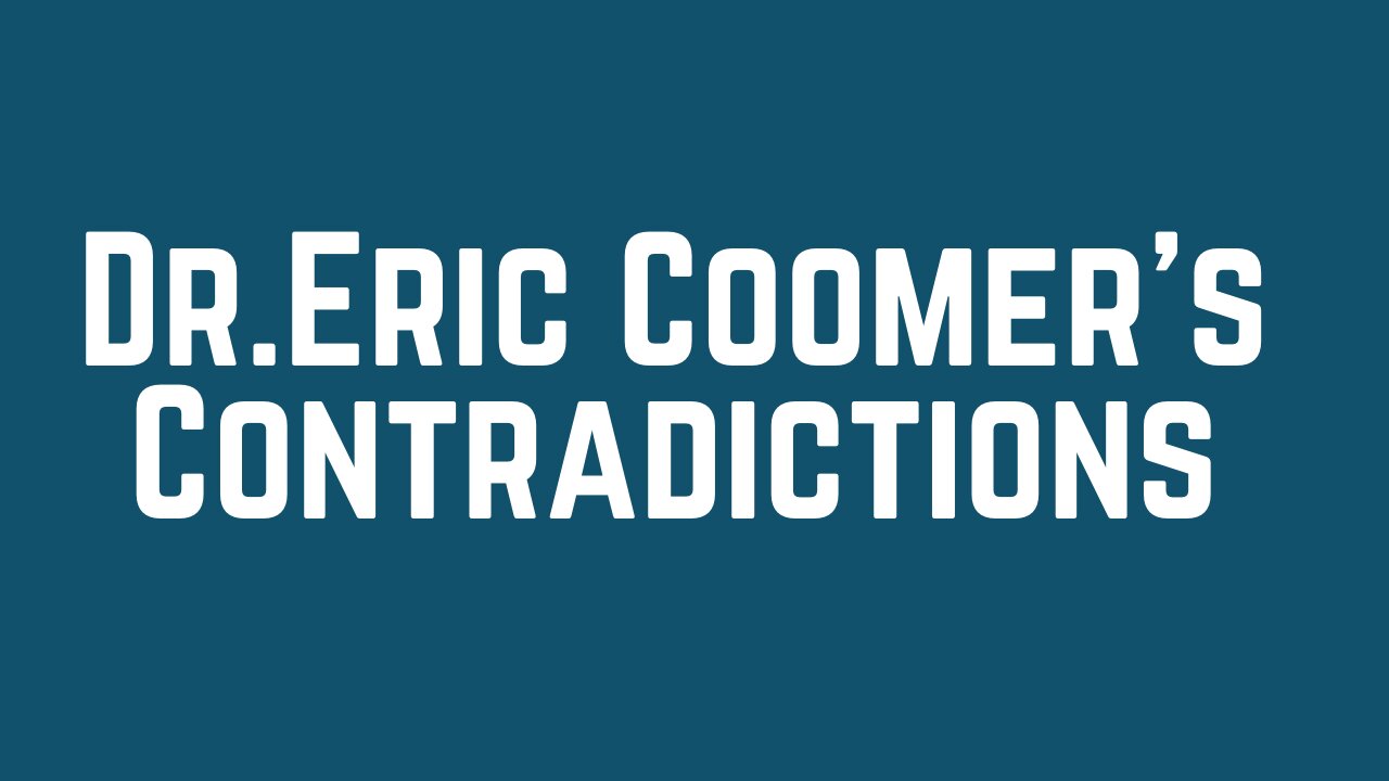 Dr. Eric Coomer's Contradictions