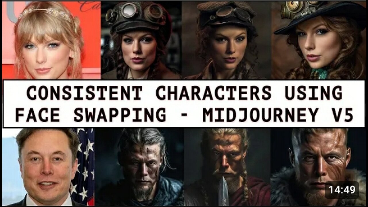 Midjourney V5 - FACE SWAPPING Technique - Step-by-Step Guide