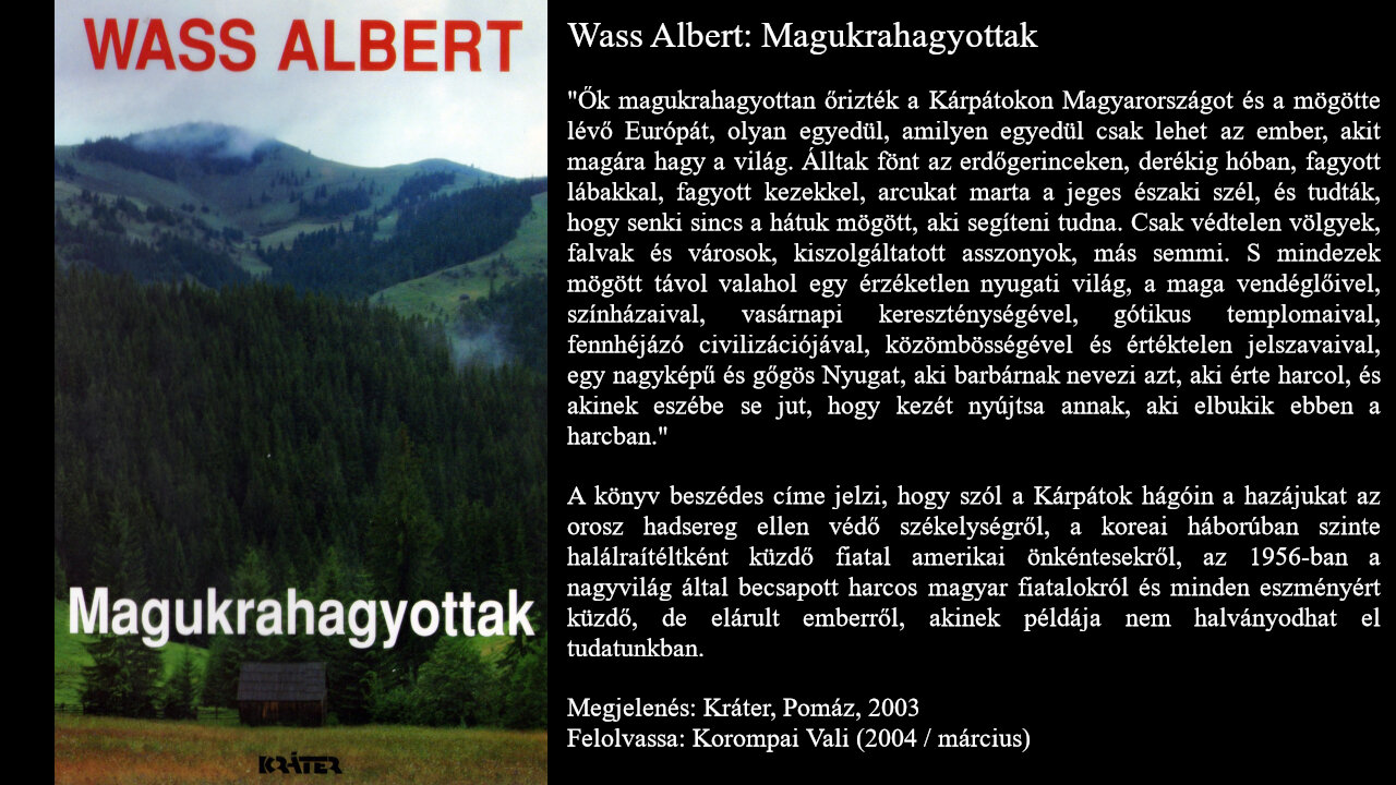 Wass Albert: Magukrahagyottak. Kráter, Pomáz, 2003