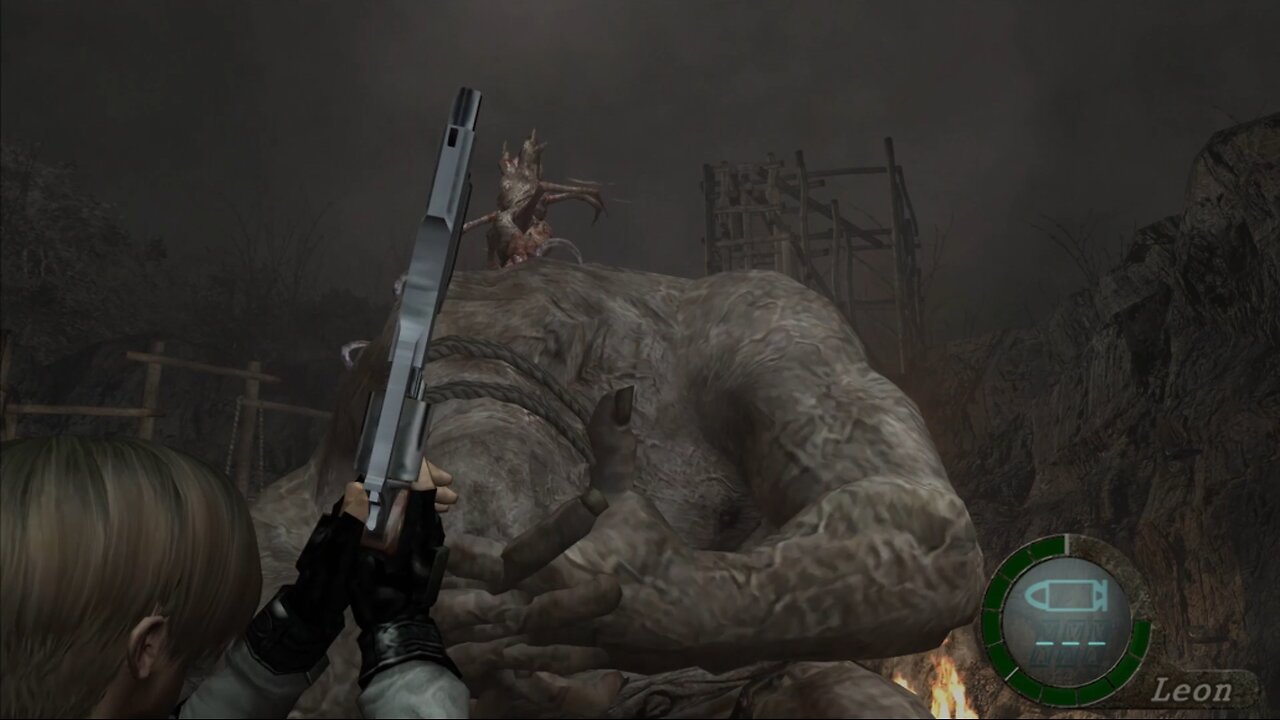 RESIDENT EVIL 4 HANDCANNON EL GIGANTE BOSS FIGHT