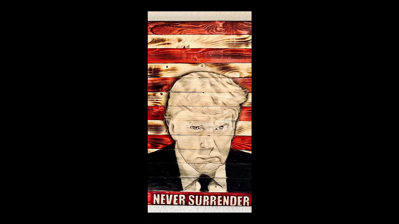 Trump Wooden Freedom Flag