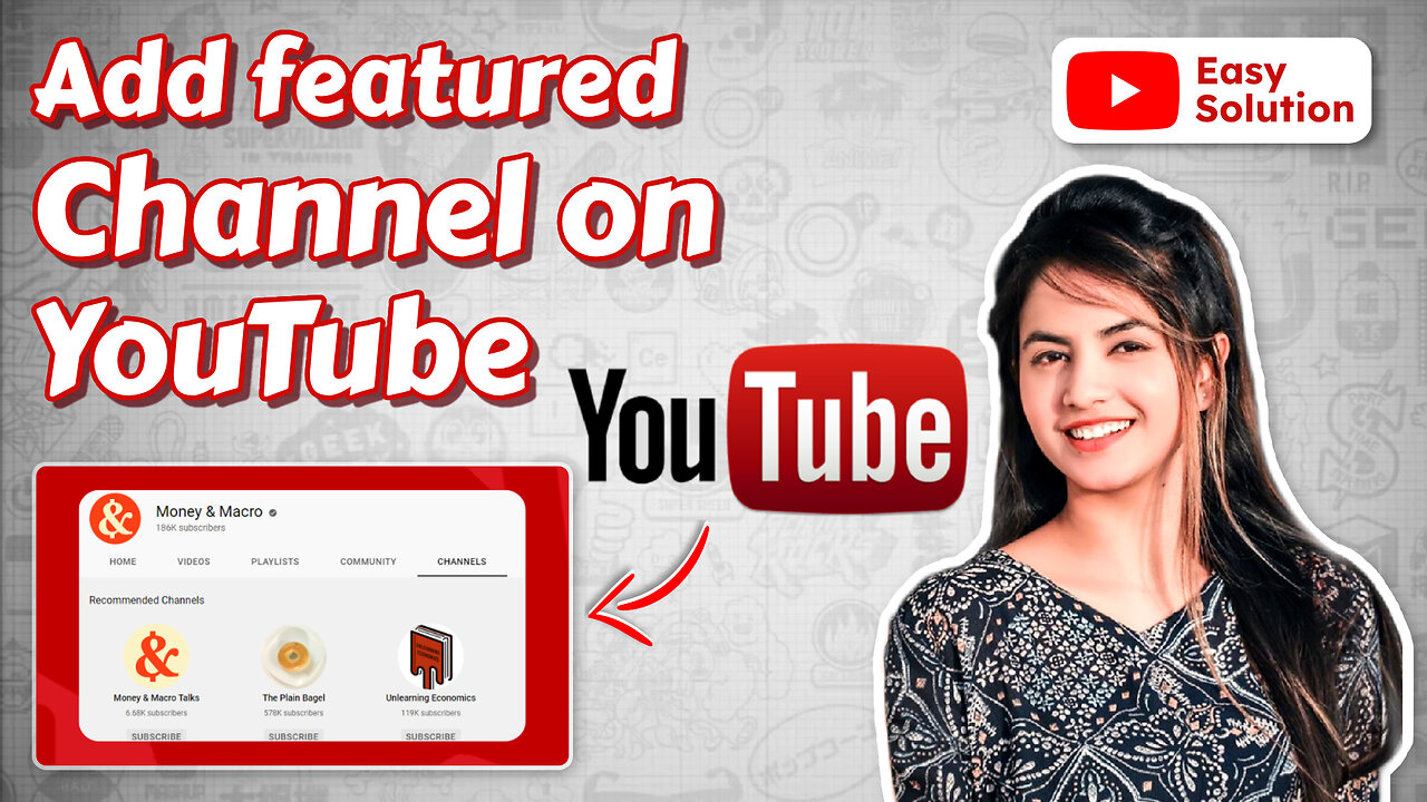 How to add featured channel on Youtube