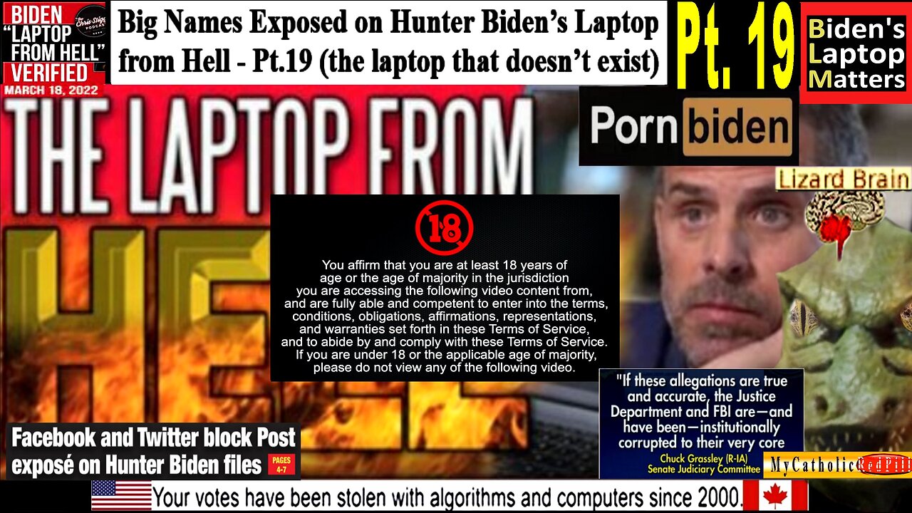 Big Names Exposed on Hunter Biden’s Laptop from Hell - Pt.19 (the laptop that doesn’t exist)