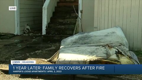 Couple reflects on life one year after apartment fire displaced dozens