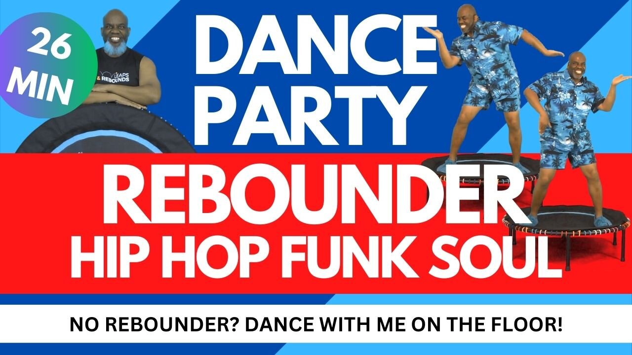 Fun Hip Hop Funk Soul Rebounder or Floor Dance Party | 26 Min | Mini Trampoline Workout