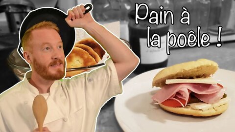 PAIN Rapide à la POÊLE (Parfait pour Sandwich) 🥪