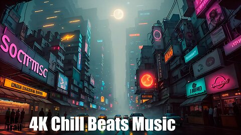 Chill Beats Music - Electronic Cyber Racer | (AI) Audio Reactive Cyberpunk | Race Time
