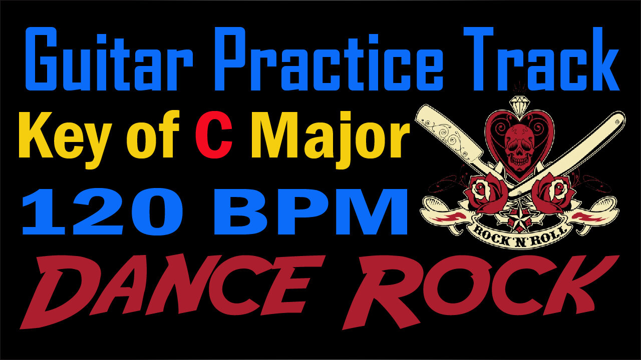 Dance Rock Backing Track 120 bpm in the Key of C