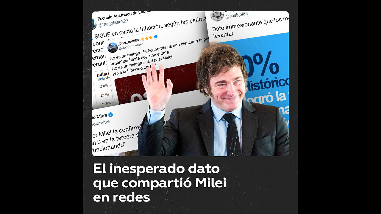 Javier Milei publica datos sobre la “primera semana sin inflación” en Argentina